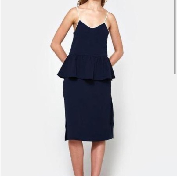 Ganni Dresses & Skirts - GANNI Clark Slip Dress Navy Blue Size 38 Dress